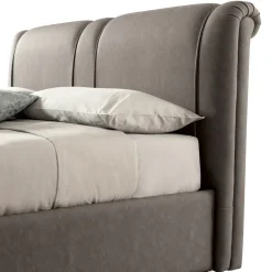 Viadurini Night Design Maßgeschneiderte Möbel|Polsterbetten-Modernes Doppelbett mit Box aus feuerfestem Leder - Ania