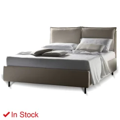 Viadurini Night Design Maßgeschneiderte Möbel|Polsterbetten-Modernes Doppelbett mit gepolstertem Kopfteil Made in Italy - Ernesta