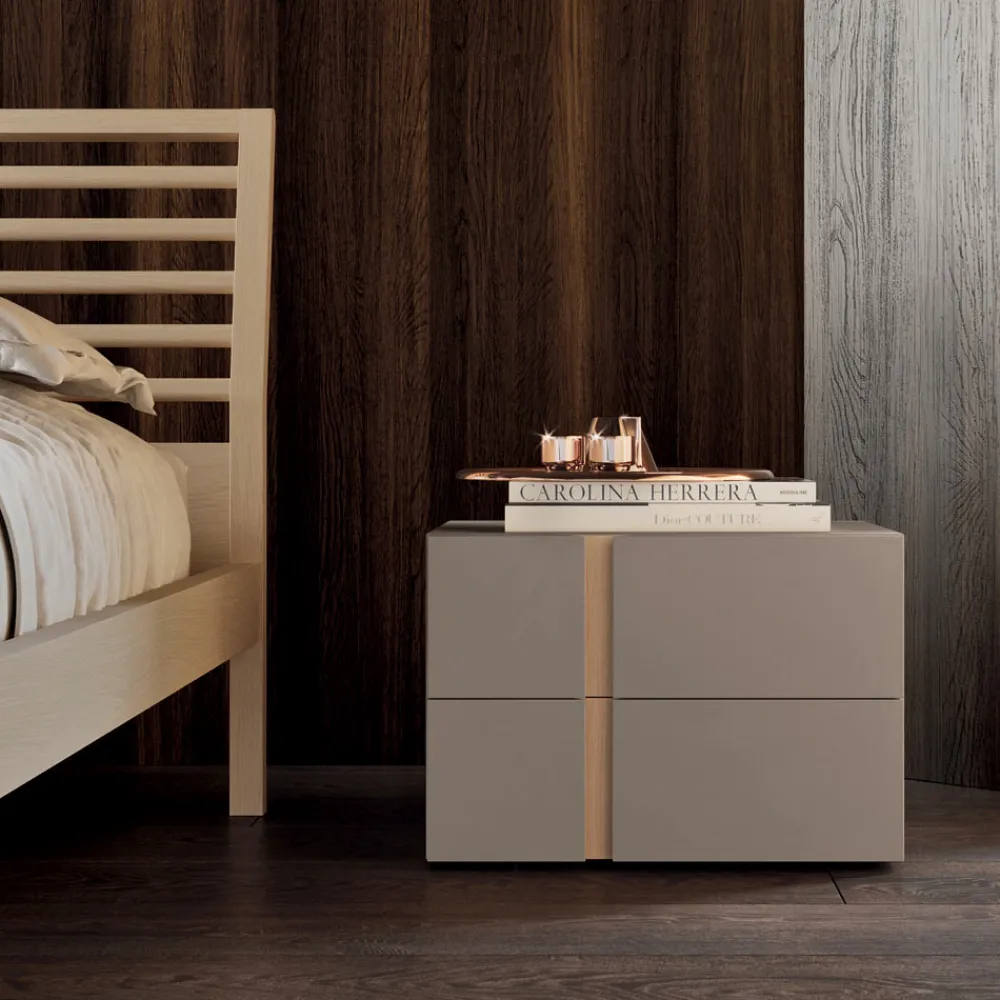 Viadurini Night Design Schlafzimmer Komplett-Modernes 5-Elemente-Schlafzimmer Made in Italy Hohe Qualität - Edel