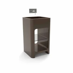 Viadurini Design Design Waschbecken Aus Solid Surface-Modernes freistehendes Monoblock-Waschbecken, hergestellt in Italien, Tufino