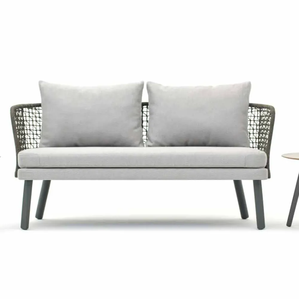 Varaschin Gartensofas-Modernes Gartensofa aus Stoff und Metall Emma