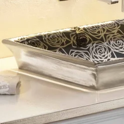 Viadurini Bathroom Waschbecken Aus Fire Clay-modernes Halbeinbauwaschbecken aus fire clay Deko handgemacht in Italien, Guido