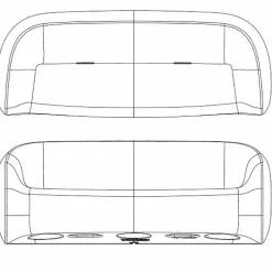 Vondom Gartensofas-Modernes Outdoor-Sofa aus Polyethylenharz, Blow von