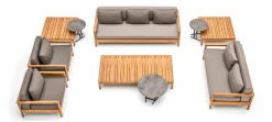 Varaschin Gartensofas-Modernes Outdoor-Sofa mit Kissen gepolstert Bali