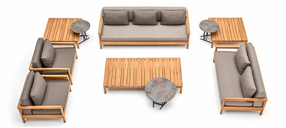 Varaschin Gartensofas-Modernes Outdoor-Sofa mit Kissen gepolstert Bali