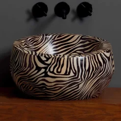 Viadurini Bathroom Farbige Waschbecken-Modernes rundes Aufsatzwaschbecken aus Keramik in Italien Elisa