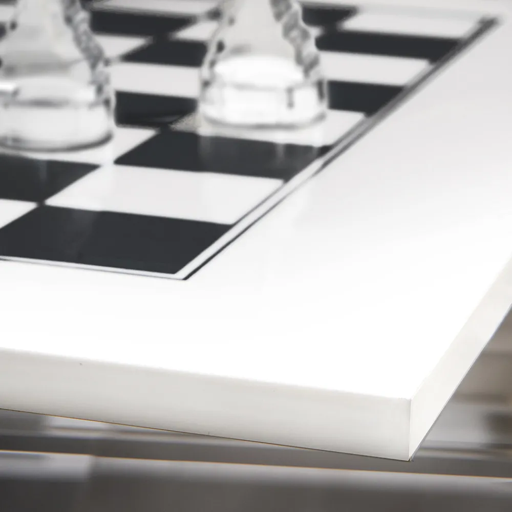 Viadurini Living Deko Artikel Und Wohnaccessoires-Modernes Schachbrett aus schwarzem oder weißem Plexiglas Made in Italy – Schachmatt