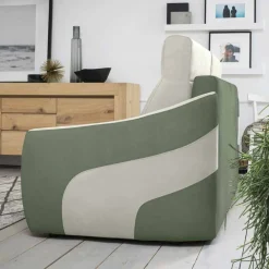 Viadurini Italian Sofas Moderne Schlafsofas-Modernes Schlafsofa gepolstert in Made in Italy Bicolor Fabric - Begonia