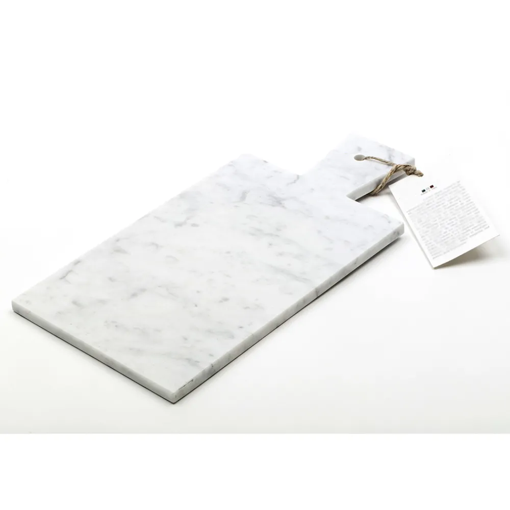 Viadurini Kitchen Küchenzubehör-Modernes Schneidebrett aus weißem Carrara-Marmor Made in Italy - Biblon