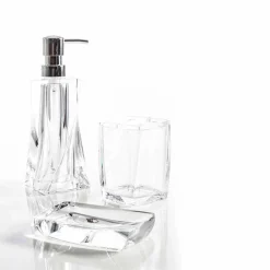 Viadurini Bathroom Badzubehör-Modernes Set für Badspender, Glas, Seifenhalter Torraca