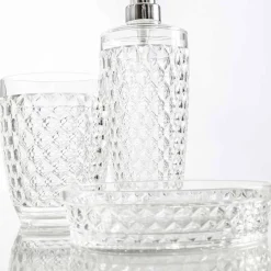 Viadurini Bathroom Badzubehör-Modernes Set für Badspender, Glas, Seifenhalter Netro
