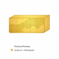 Viadurini Living Anrichte-Modernes Sideboard 10 türig aus MDF mit 6 Aufbewahrungsregale Ardesia