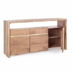 Viadurini Living Anrichte-Modernes Sideboard aus Akazienholz mit 2 Türen und 3 Schubladen Homemotion - Lauro