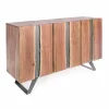 Viadurini Living Anrichte-Modernes Sideboard aus Akazienholz mit Metalleinsätzen Homemotion - Sonia