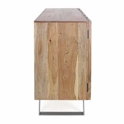 Viadurini Living Anrichte-Modernes Sideboard aus Akazienholz mit Metalleinsätzen Homemotion - Sonia