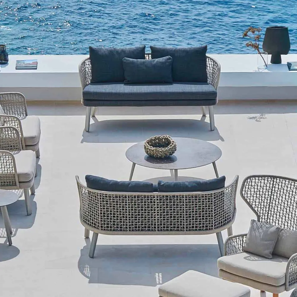 Varaschin Gartensofas-Modernes 2-Sitzer Gartensofa gepolstert Emma