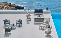 Varaschin Gartensofas-Modernes 2-Sitzer Gartensofa gepolstert Emma