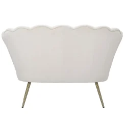 Viadurini Italian Sofas Moderne Sofas-Modernes 2-Sitzer-Sofa aus Samt mit goldenen Eisenfüßen - Annina