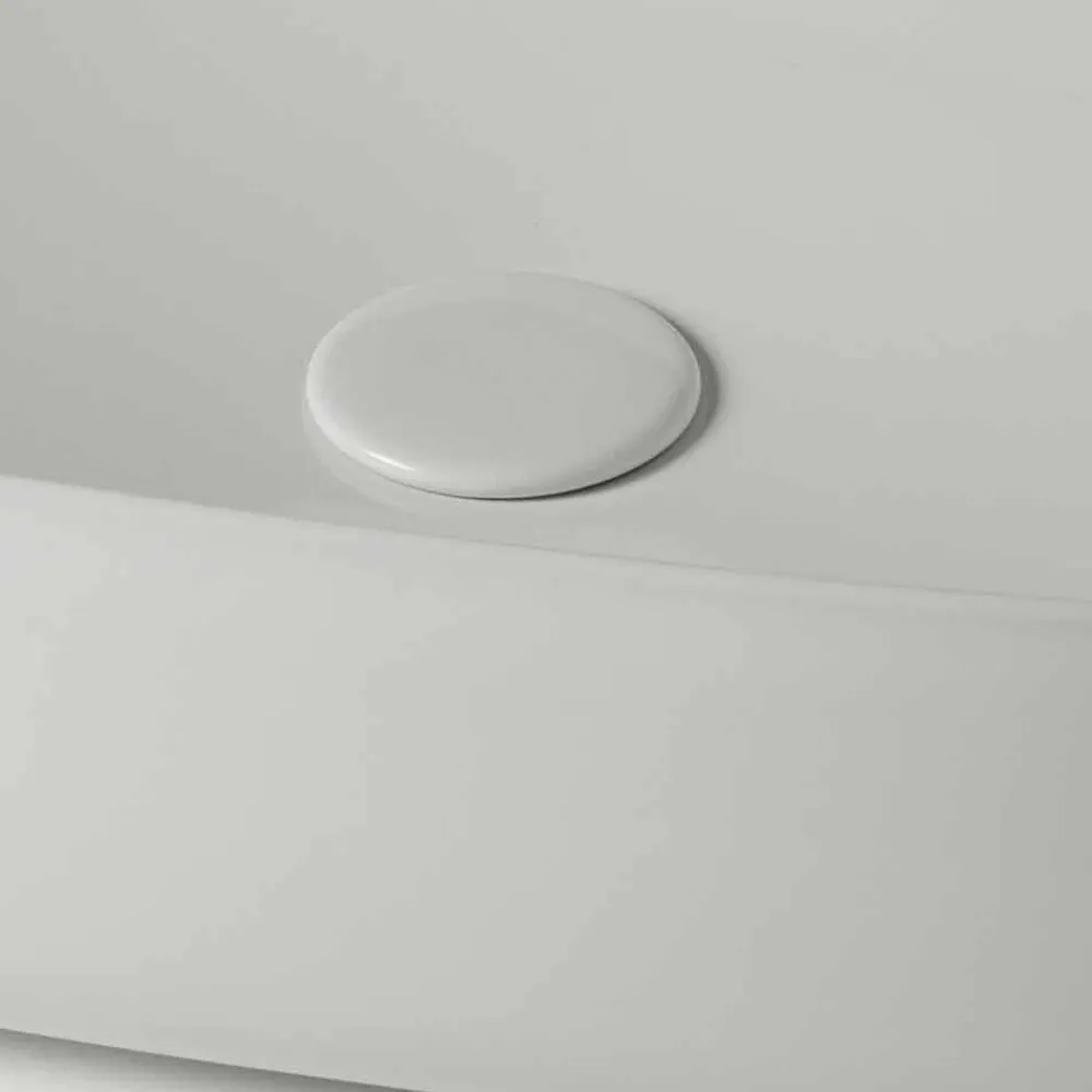 Viadurini Bathroom Keramikwaschbecken-Modernes und ovales Aufsatzwaschbecken L 60 cm aus Keramik - Cordino