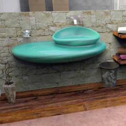 Viadurini Design Design Waschbecken Aus Solid Surface-Modernes Waschbecken Stone Made in Italy