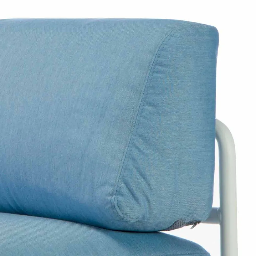 Viadurini in the Garden Gartensofas-Modulares Ecksofa aus Metall und Stoff Made in Italy - Cola