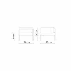 Viadurini in the Garden Gartensofas-Modulares Ecksofa aus Metall und Stoff Made in Italy - Cola