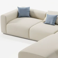 Viadurini in the Garden Gartensofas-Modulares Gartensofa aus marineblauem Sperrholz Made in Italy - Bahias