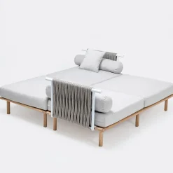 Viadurini in the Garden Gartensofas-Modulares Gartensofa mit 2 Seilrückenlehnen - Bellatrix