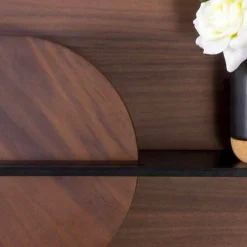 Viadurini Living Wandregale-Modulares modernes Regal aus Nussbaum und schwarz lackiertem Sperrholz - Amena