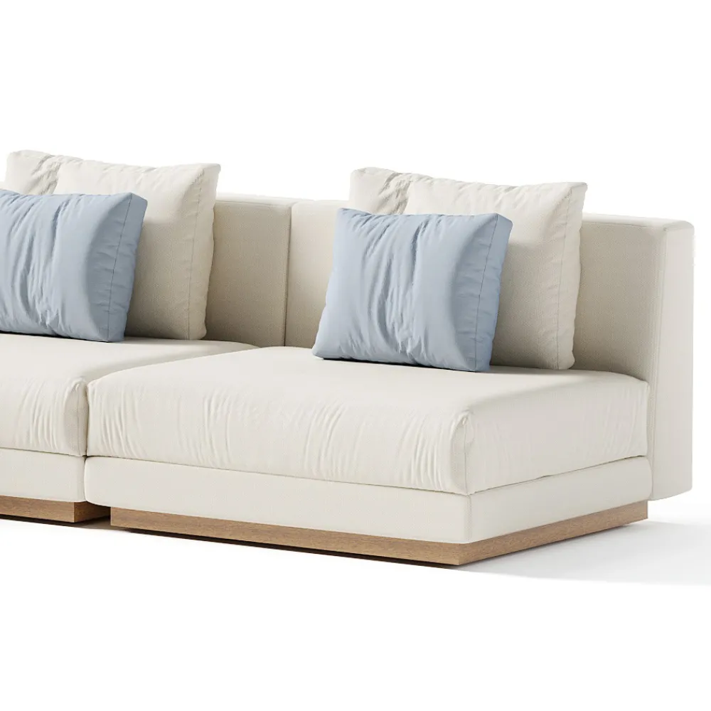 Viadurini in the Garden Gartensofas-Modulares Outdoor-Sofa aus gepolstertem Stoff, hergestellt in Italien – Rubik