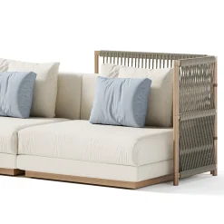 Viadurini in the Garden Gartensofas-Modulares Outdoor-Sofa aus gepolstertem Stoff, hergestellt in Italien – Rubik