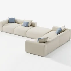 Viadurini in the Garden Gartensofas-Modulares Outdoor-Sofa aus wasserabweisendem Stoff Made in Italy - Bahias