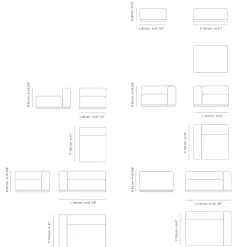 Viadurini in the Garden Gartensofas-Modulares Outdoor-Sofa aus wasserabweisendem Stoff Made in Italy - Bahias
