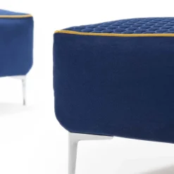 Viadurini Living Moderne Sofas-Modulares 4-Sitzer-Wohnzimmersofa aus blauem Stoff Made in Italy - Mykonos