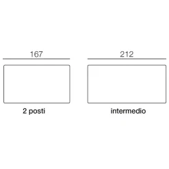 Viadurini Living Moderne Sofas-Modulares 4-Sitzer-Wohnzimmersofa aus blauem Stoff Made in Italy - Mykonos