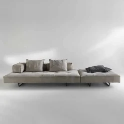 Viadurini Italian Sofas Moderne Sofas-Modulares Sofasystem Cardo 3 aus Leder im rustikalem Look NABUK
