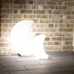 Viadurini Lighting Design Beleuchtung|Designer Stehlampen-Mondförmige Stehlampe Modernes Design aus Polyethylen - Lunastar