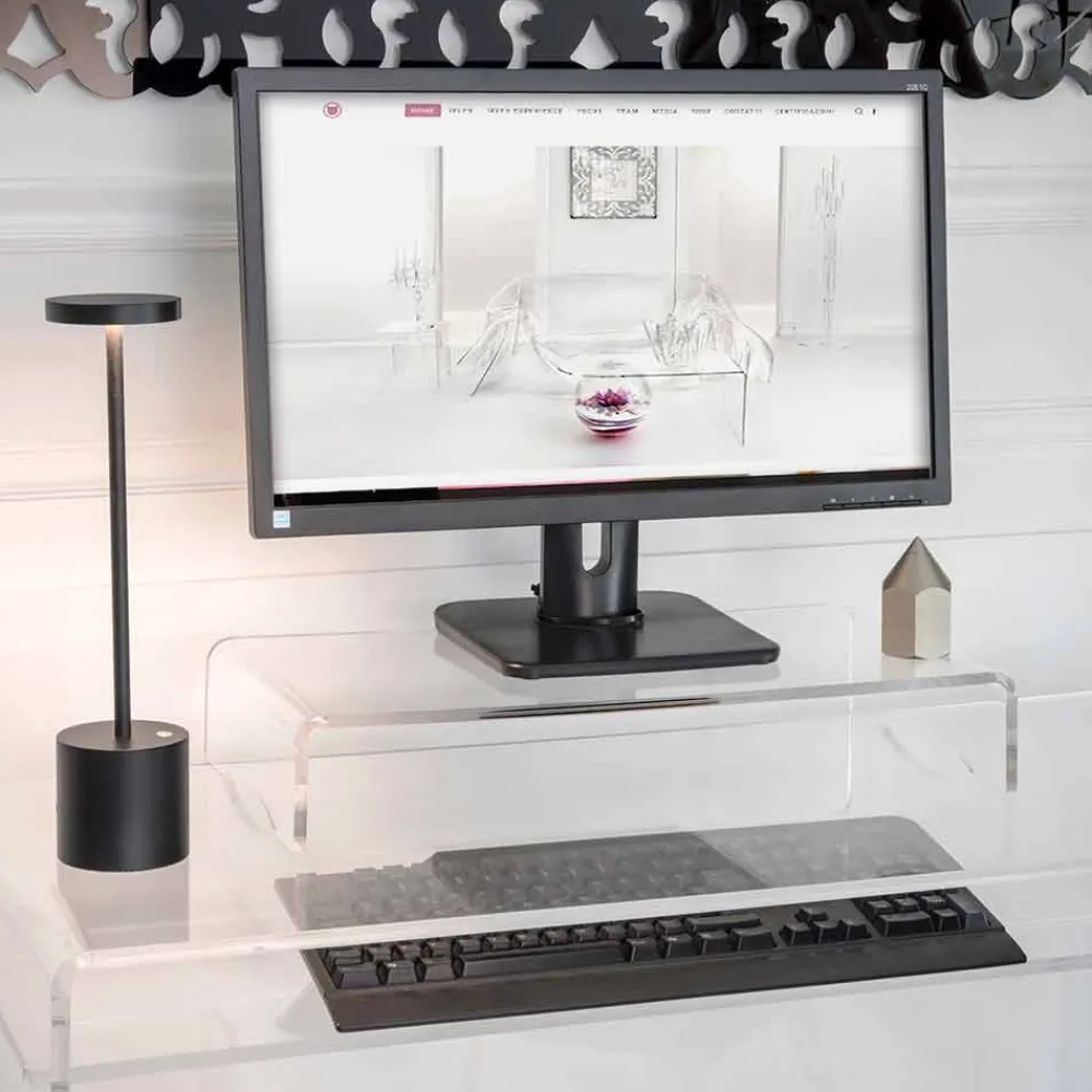 Viadurini Decor Deko Artikel Und Wohnaccessoires-Monitorständer in transparentem oder geräuchertem Plexiglas Italienisches Design - Nerd