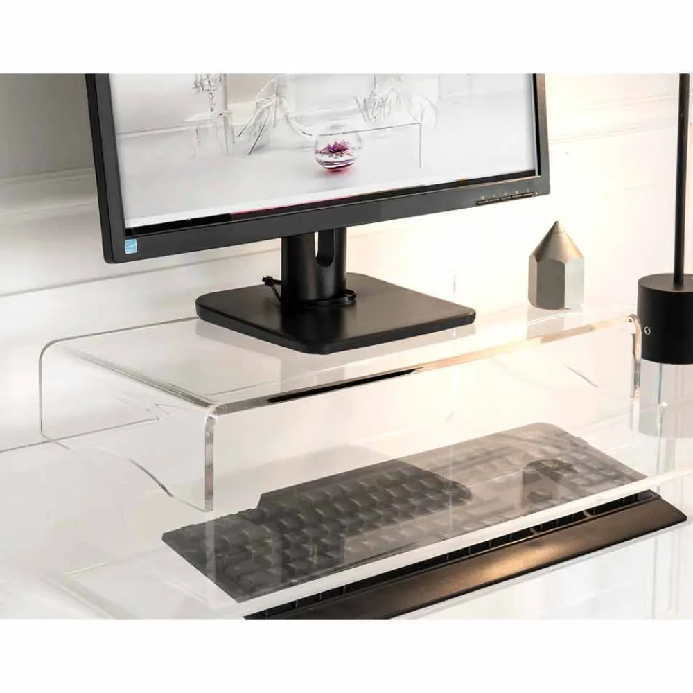 Viadurini Decor Deko Artikel Und Wohnaccessoires-Monitorständer in transparentem oder geräuchertem Plexiglas Italienisches Design - Nerd