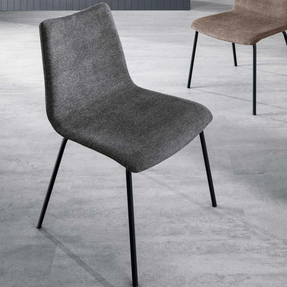 Viadurini Living Moderne Stühle-Monocoque-Stuhl aus Stoff in verschiedenen Ausführungen Made in Italy - Morgana