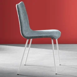 Viadurini Living Moderne Stühle-Monocoque-Stuhl aus Stoff in verschiedenen Ausführungen Made in Italy - Morgana