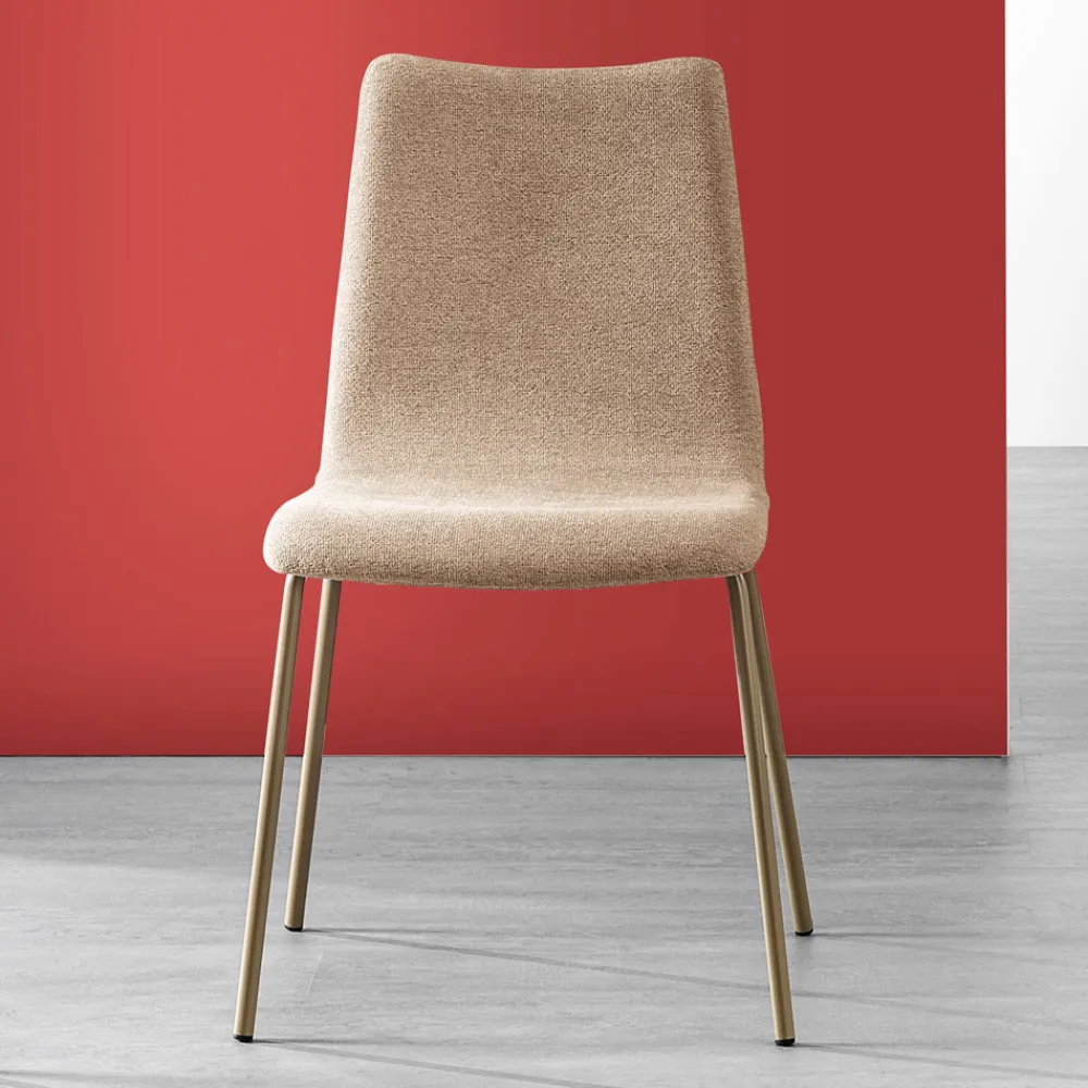 Viadurini Living Moderne Stühle-Monocoque-Stuhl aus Stoff in verschiedenen Ausführungen Made in Italy - Morgana