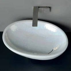 Viadurini Bathroom Keramikwaschbecken-Mother-of-pea mrl Aufsatzwaschtischmodernes Design made in Italy Glossy