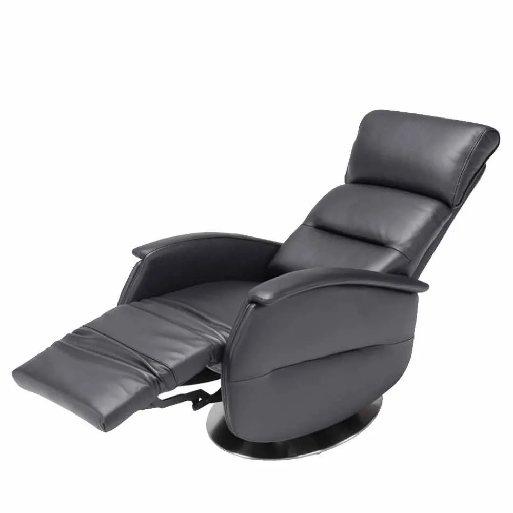 Stile Relax Aufstehsessel Und Massagesessel-Motorisierter Relax- Drehsessel aus Stoff/Leder/Kunstleder Gemma