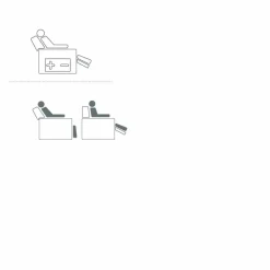 Stile Relax Aufstehsessel Und Massagesessel-Motorisierter Relax- Drehsessel aus Stoff/Leder/Kunstleder Gemma