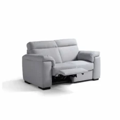 Stile Relax Sofa Relaxfunktion Elektrisch-Motorisiertes Zweisitzer-Sofa 1 elektrischer Sitz Lilia, made in Italy