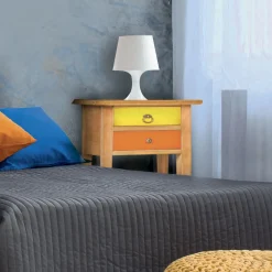 Viadurini Classic Nachttische-Nachttisch aus Holz mit 2 farbigen Schubladen, hergestellt in Italien – Varuna