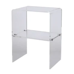 Viadurini Living Nachttische-Nachttisch aus transparentem Acrylkristall mit Designregal - Minervo