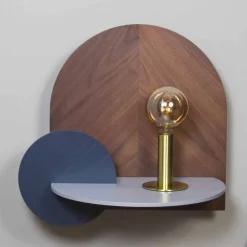 Viadurini Living Wandregale-Nachttisch im modernen Design bestehend aus 3 modularen Sperrholzplatten - Marea