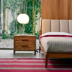 Viadurini Living Nachttische-Nachttisch mit 2 Schubladen aus antikem Eichenholz, L60xP42cm, Margo